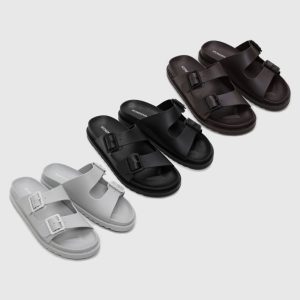 Dép Nam Double Buckle Rubber Chống Trượt